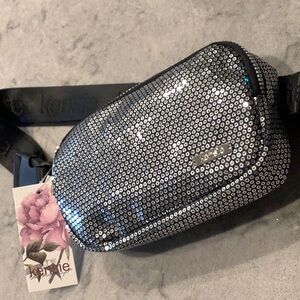 Kensie Silver Sequin Women's Belt Bag